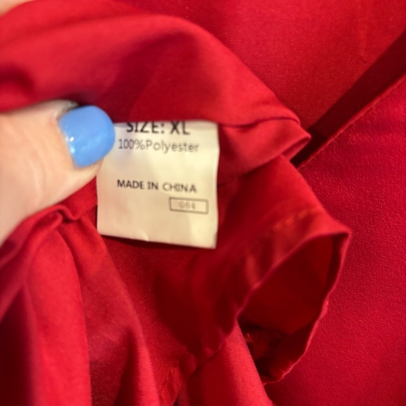 Elegant Red Ruffle Dress Size XL NWOT - Picture 5 of 5